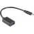 Adapter Micro USB(M)->USB-A(F) 2.0 0.15m OTG Czarny Lanberg