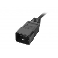 Listwa Zasilająca Rack PDU 19" Lanberg 1u 16A 2x C19 8x IEC C13 2m Czarna C20