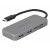 Hub USB-C 3.1 Delock 2-Porty+1x Czytnik SD+1x Czytnik CF 12cm Szary