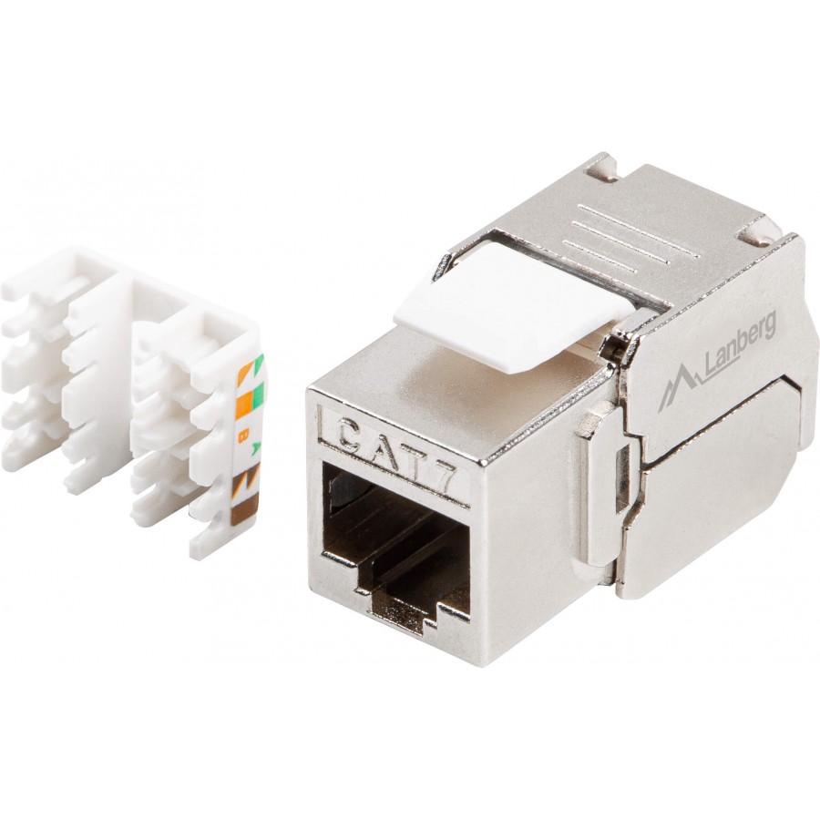 Moduł Keystone Gniazdo Beznarzędziowy RJ45->LSA 180° FTP Kat.7 Lanberg