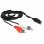 Kabel Audio 2x RCA (Chinch)(M)->Minijack 3.5mm(F) 1.4m Delock