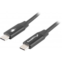 Kabel USB-C M/M 2.0 0.5m Czarny Premium QC 4.0 PD Lanberg