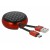 Kabel USB-A(M) -> USB-C(M) 2.0 Czarny/Czerwony Szpula 92cm Delock