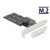 Karta PCI Express X4->2x M.2 Key B+3x SATA 6Gb/s Low Profile Delock
