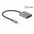 Karta Dźwiękowa Delock USB Type-C 2x Minijack 3.5mm Na Kablu Metalowa Obudowa
