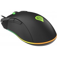 Mysz Dla Graczy Genesis Krypton 290 6400dpi RGB Czarna Gamingowa Programowalna