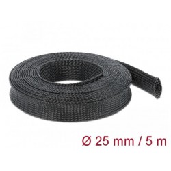 Oplot Na Kable Delock 5m 25mm Rozciągany Czarny