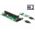 Karta PCI Express X16->M.2 Key B+M + Kabel USB 30cm Delock