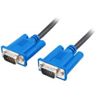 Kabel VGA M/M 1.8m Czarny Ekranowany Ferryt Lanberg