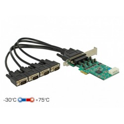 Karta PCI Express X1->4x Serial RS-232 Delock