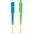 Patchcord Światłowodowy SMSC/APC-SC/UPC Simplex 3.0mm LSZH G657A1 1m Żółty Lanberg