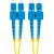 Patchcord Światłowodowy SMSC/UPC-SC/UPC Duplex 3.0mm LSZH G657A1 2m Żółty Lanberg