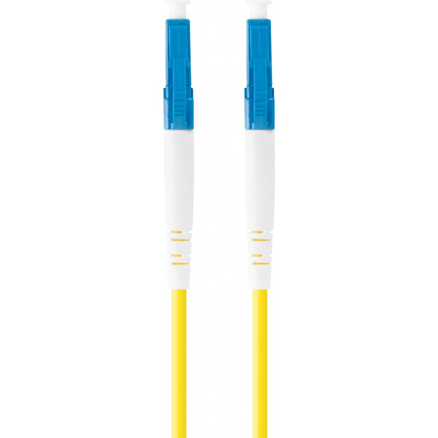 Patchcord Światłowodowy SMLC/UPC-LC/UPC Simplex 3.0mm LSZH G657A1 2m Żółty Lanberg