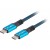 Kabel USB-C M/M USB4 1.2m 100W 8k 30Hz Czarno-Niebieski Lanberg
