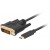 Kabel USB-C(M)->DVI-D(24+1)(M) 0.5m Czarny Lanberg