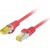 Patchcord Kat.6a S/FTP Lszh Cu 0.5m Czerwony Fluke Passed Lanberg