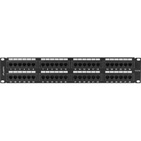 Patch Panel 48 Port 2u 19” Kat.5e Czarny Lanberg