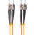 Patchcord Światłowodowy MM ST/UPC-ST/UPC Duplex 3.0mm OM2 50/125 Lszh 15m Pomarańczowy Lanberg