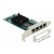 Karta Sieciowa Delock PCI Express X1 4x RJ45 1Gb Śledź Low Profile