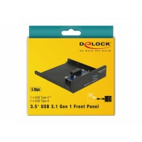 Frontpanel Delock 3.5" Delock 1x USB-A 3.1 1x USB-C