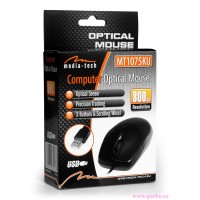 OPTICAL MOUSE - myszka optyczna, 3 przyciski, rolka, 800 cpi, USB