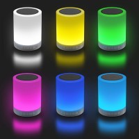 LIGHTBOX BT SILVER BOOMBOX – Głośnik BT 3W z wielokolorową lampką LED, dotyk, Bluetooth 4.1 + EDR, MP3, mikrofon, aku li-jon 1200mAh