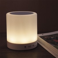 LIGHTBOX BT SILVER BOOMBOX – Głośnik BT 3W z wielokolorową lampką LED, dotyk, Bluetooth 4.1 + EDR, MP3, mikrofon, aku li-jon 1200mAh