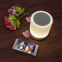LIGHTBOX BT SILVER BOOMBOX – Głośnik BT 3W z wielokolorową lampką LED, dotyk, Bluetooth 4.1 + EDR, MP3, mikrofon, aku li-jon 1200mAh
