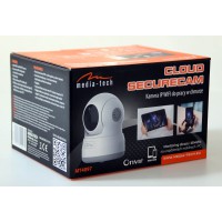 MT4097 CLOUD SECURECAM Obrotowa kamera sieciowa WIFi IP do monitoringu we wnętrzach na urządzeniach mobilnych, 720p, ONVIF, obsługa w chmurze